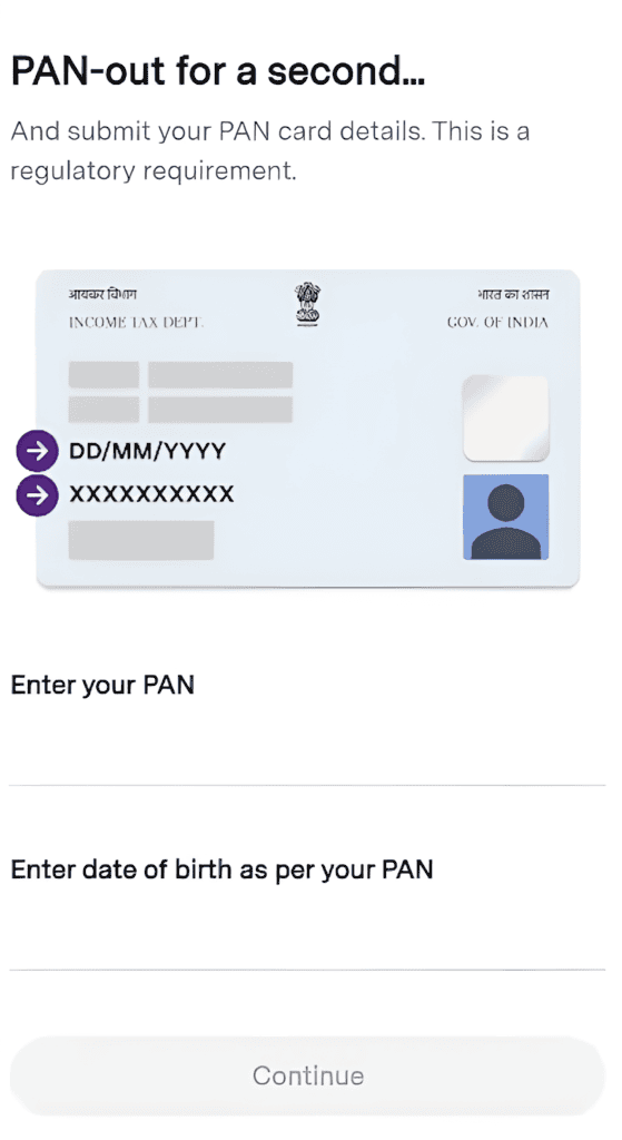 Submit Your PAN Card Details.